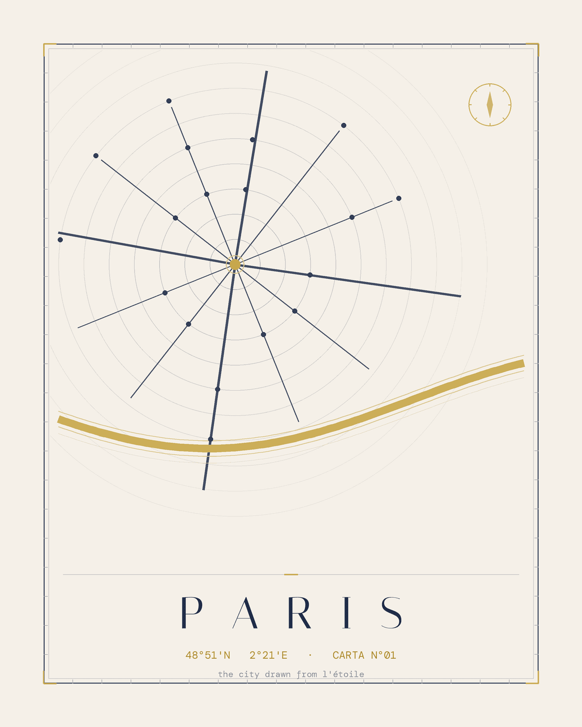 Carta chart of Paris